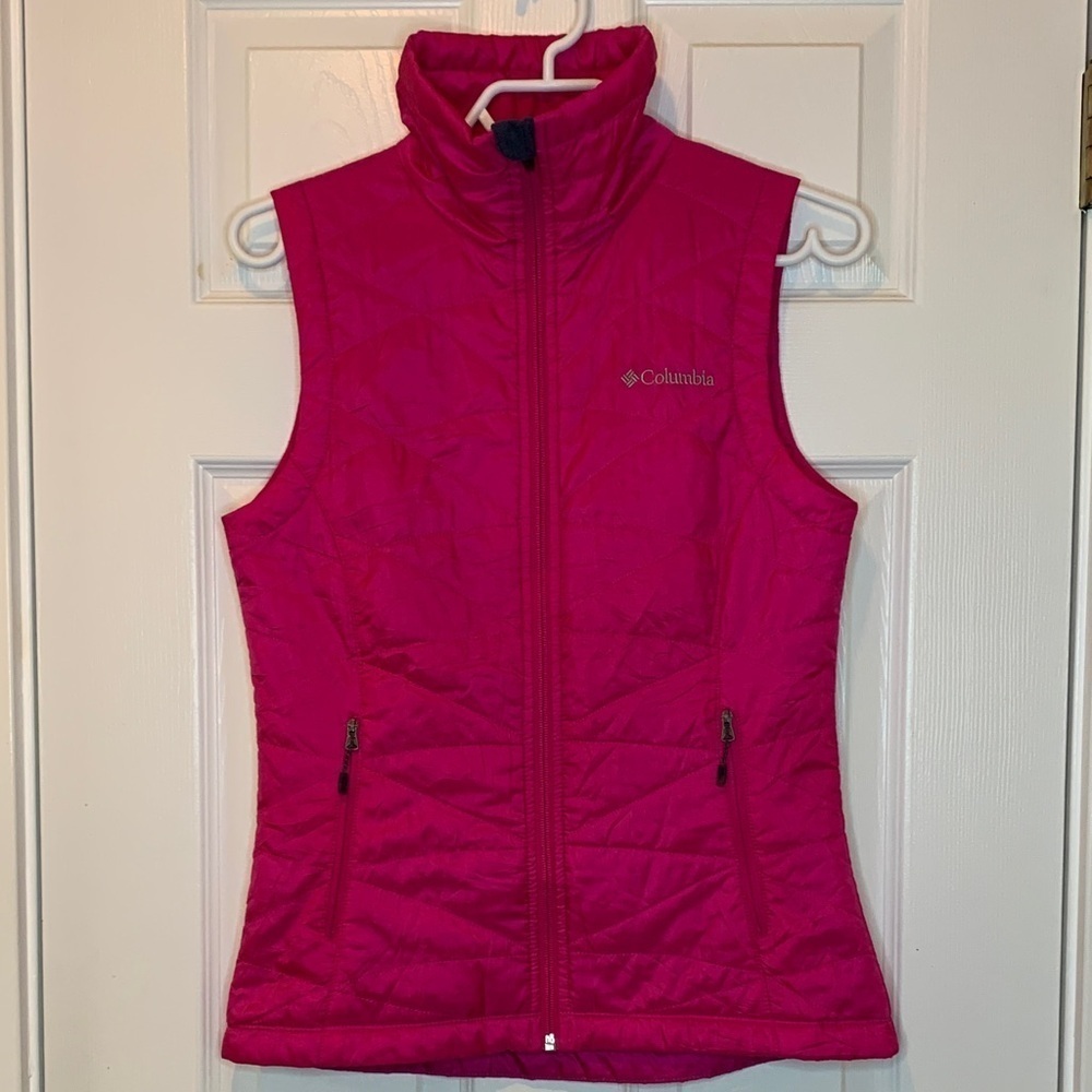 Columbia Vest Women's Fuschia PinkQuilted  Omni-Heat size extra small